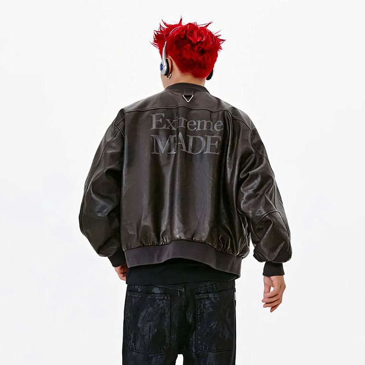 Veste en hot sale cuir oversize