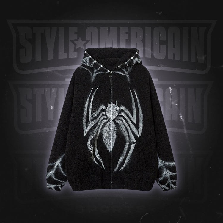 Veste Spiderman  Veste Polaire Spiderman Venom - Noire, avec Capuche,  Homme, Femme, Streetwear, Style Bape, pour l'hiver